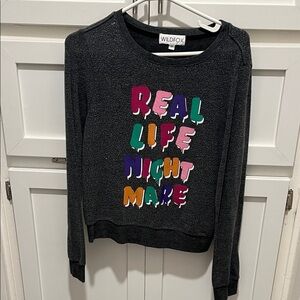 Wildfox Dark Gray Knit Top